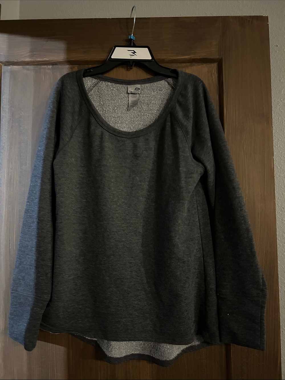 Champion Women's Dark Gray Scoop Neck Pullover Sweater